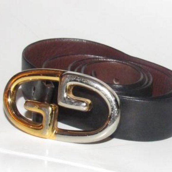 Gucci Brown Black Removable GG Logo Reversible, - Picture 1 of 8